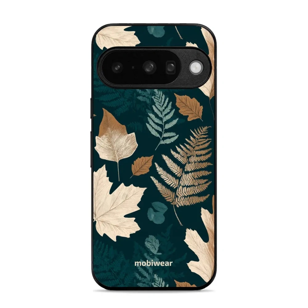 Etui ochronne do Google Pixel 10, Mobiwear Glossy Case, zielnik z liści i paproci