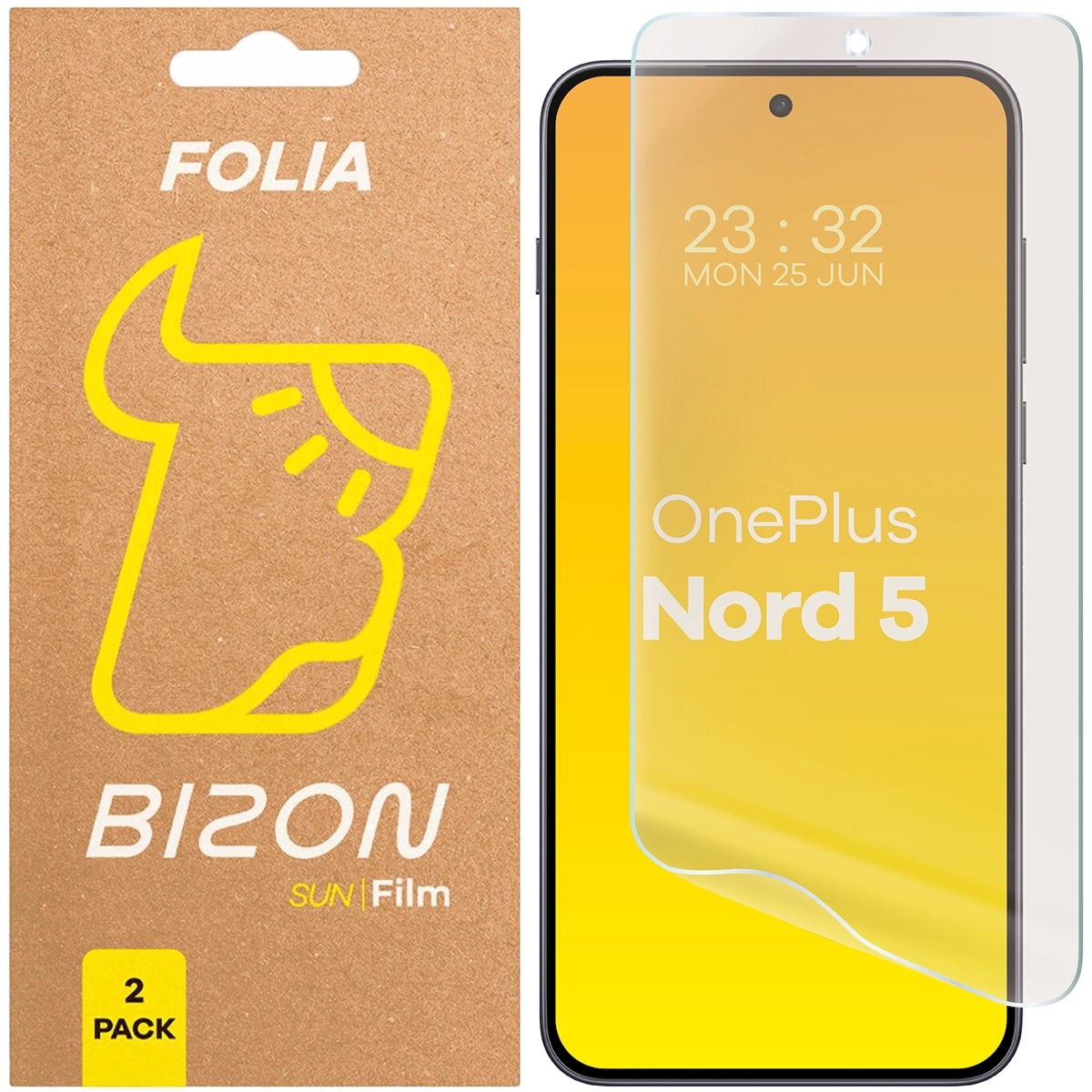 Folia matowa Bizon Film Sun Duo do OnePlus Nord 5, 2 sztuki