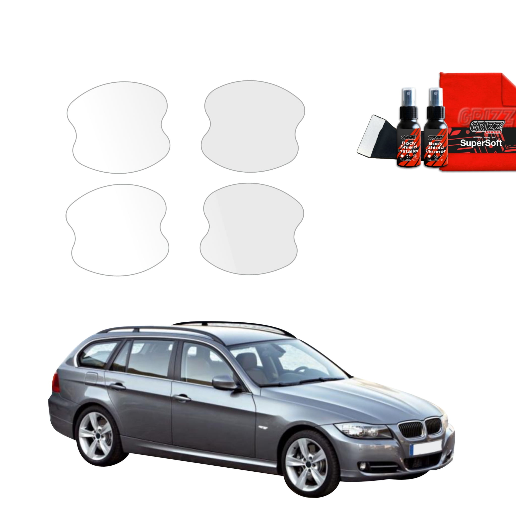4w1 Folia ochronna pod klamki Grizz Protector do BMW 3 E91 Kombi LCI (2008-2012)