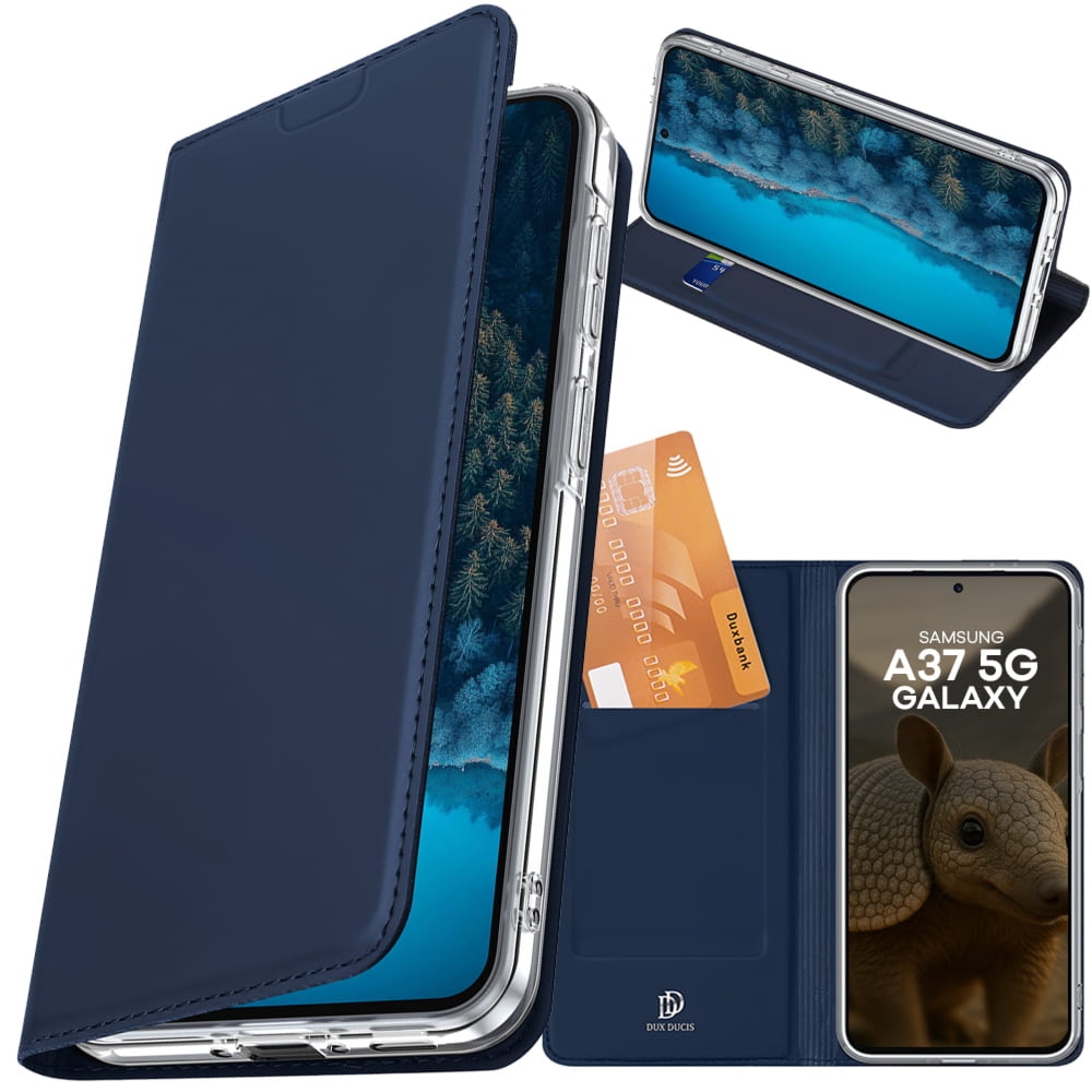 Etui z klapką Dux Ducis Skin Pro do Galaxy A37 5G, granatowe