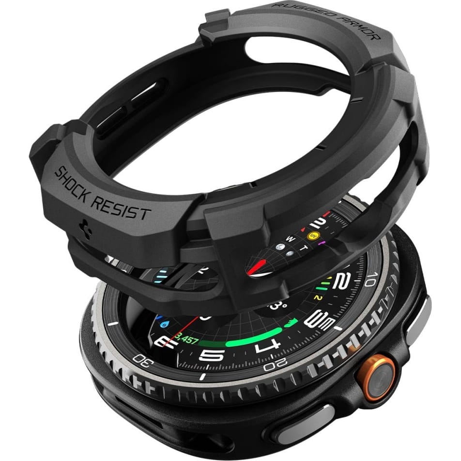 Image of Etui Spigen Rugged Armor do Galaxy Watch 8 Classic 46 mm, czarne