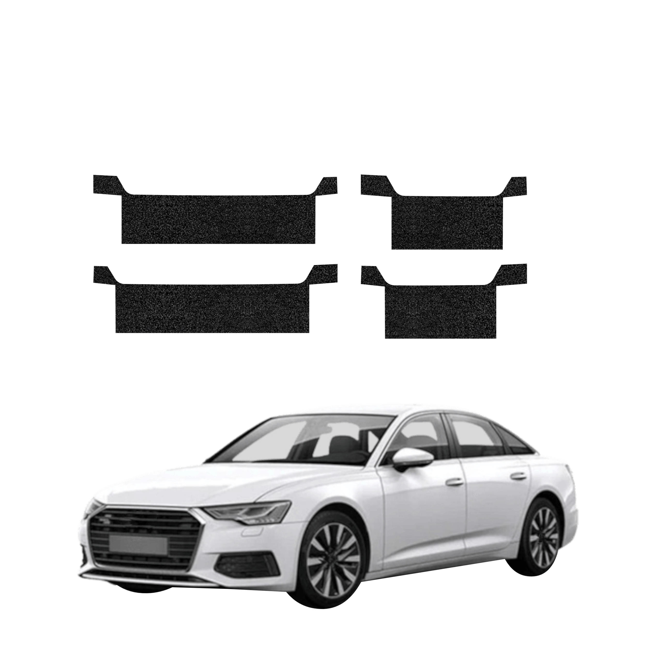 4w1 Czarna powłoka techniczna Grizz Protector na progi Audi A6 C8 Sedan (2018-2023)
