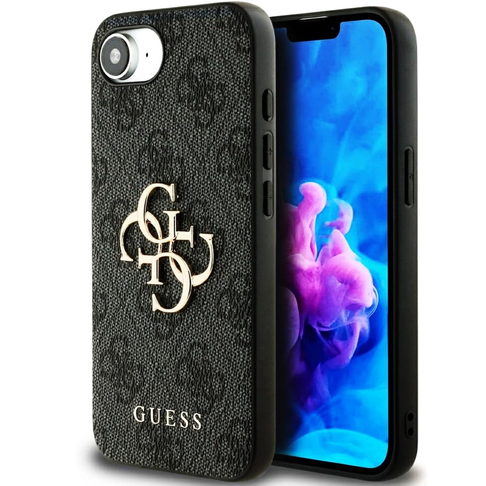 Image of Etui Guess Hardcase 4G Big Metal Logo do iPhone 16e, czarne