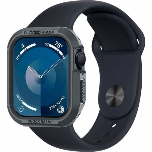 Image of Etui Spigen Rugged Armor do Apple Watch 9/8/7/6/5/4/SE - 45/44mm, grafitowe