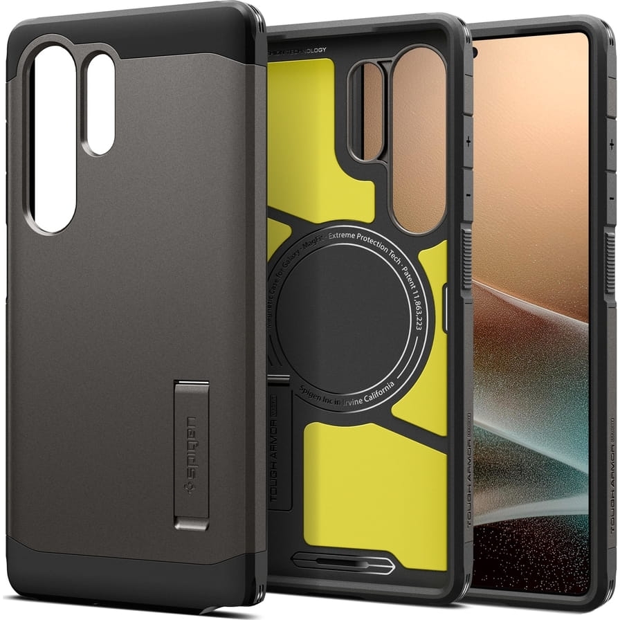 Image of Etui Spigen Tough Armor Mag do MagSafe do Galaxy S25 Ultra, stalowe