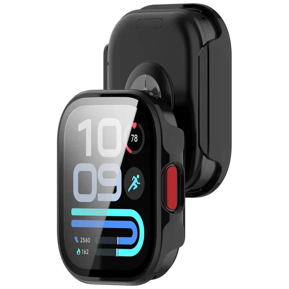 Etui ze szkłem do zegarka Bizon Case Watch Adamo do Xiaomi Redmi Watch 6 Lite, czarne