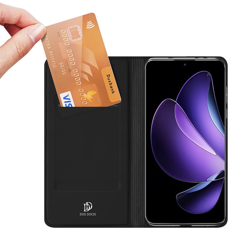 Image of OUTLET: Etui z klapką Dux Ducis Skin Pro do Oppo Reno13, czarne