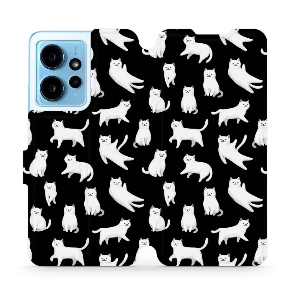 Etui z klapką do Xiaomi Redmi Note 12 4G, Mobiwear Book, kotki luna