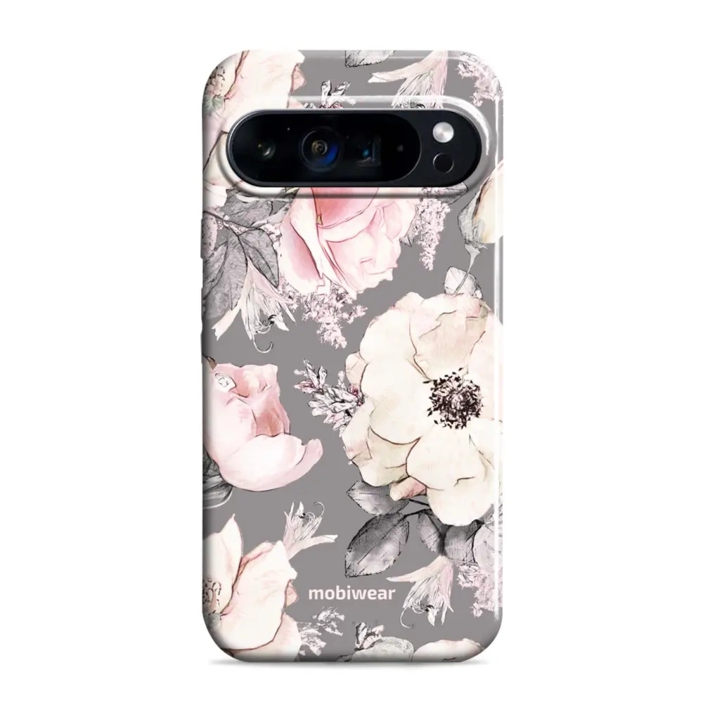 Etui ochronne do Google Pixel 9 Pro, Mobiwear Elite Pro, różowo-kwieciste