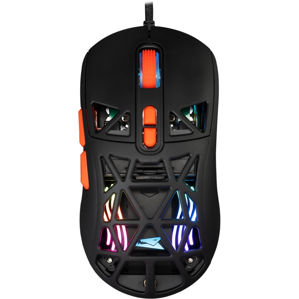 Mysz gamingowa RGB Baracuda SEAL 12800 DPI, 7 przycisków, czarna