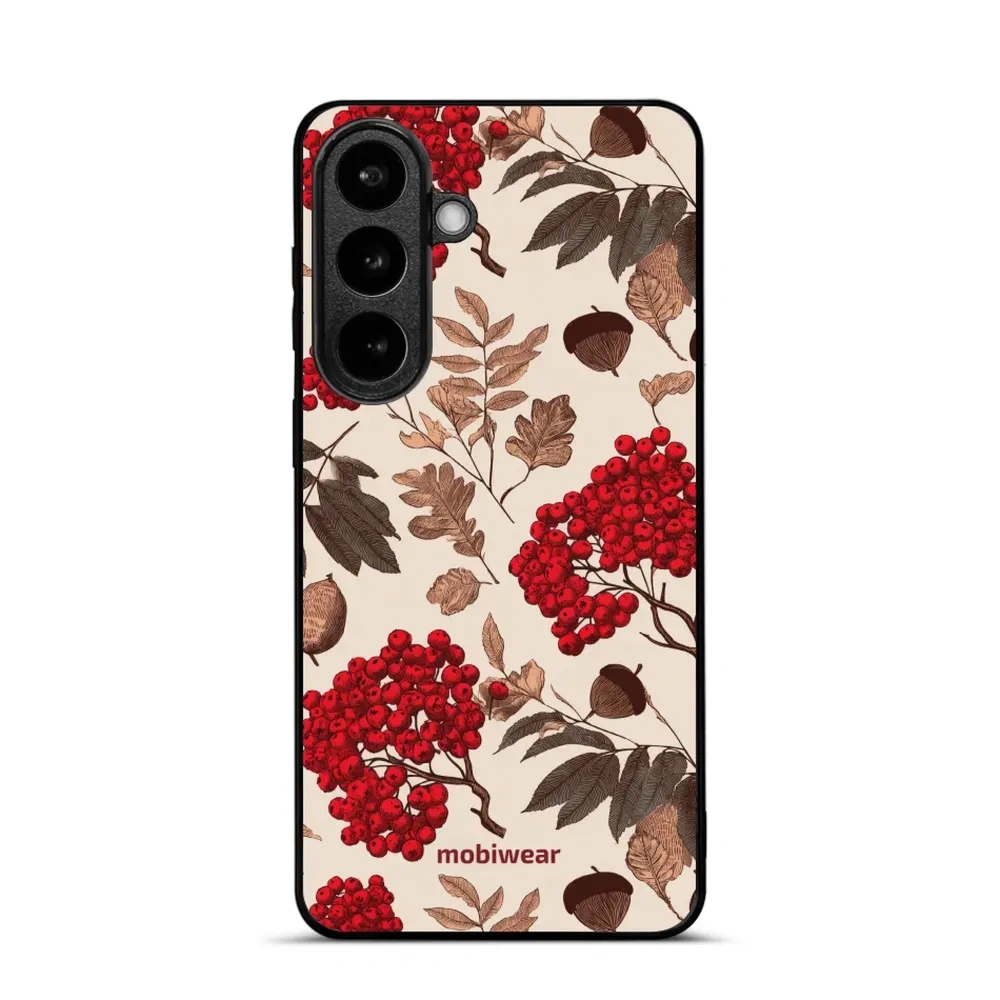Etui ochronne do Galaxy S26 Plus, Mobiwear Glossy Case, jarzębina na ecru