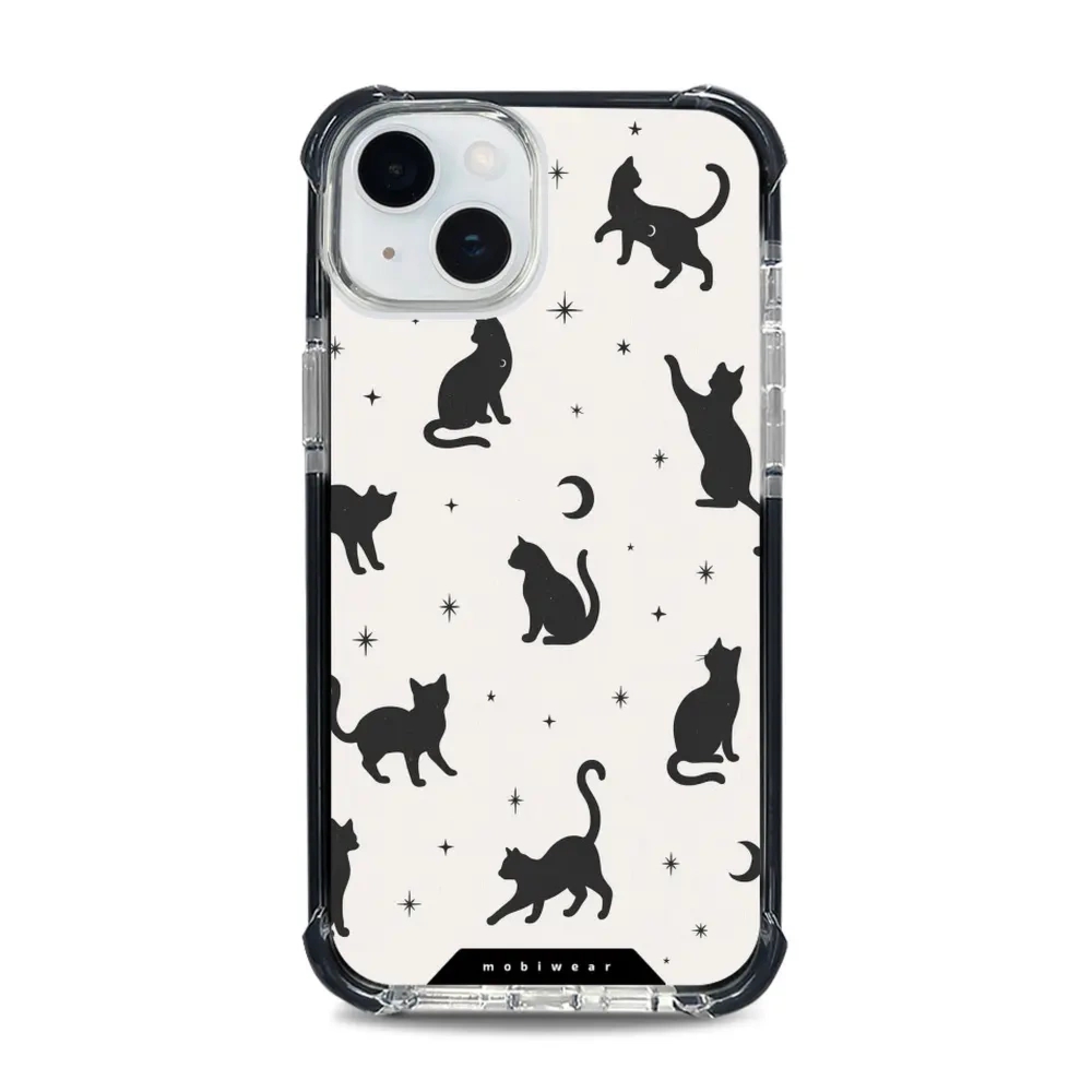Etui ochronne do iPhone 15 Plus do MagSafe, Mobiwear Elite Bumper, kocia noc