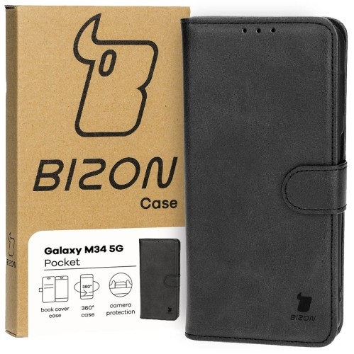 Image of Etui Bizon Case Pocket do Samsung Galaxy M34 5G, czarne