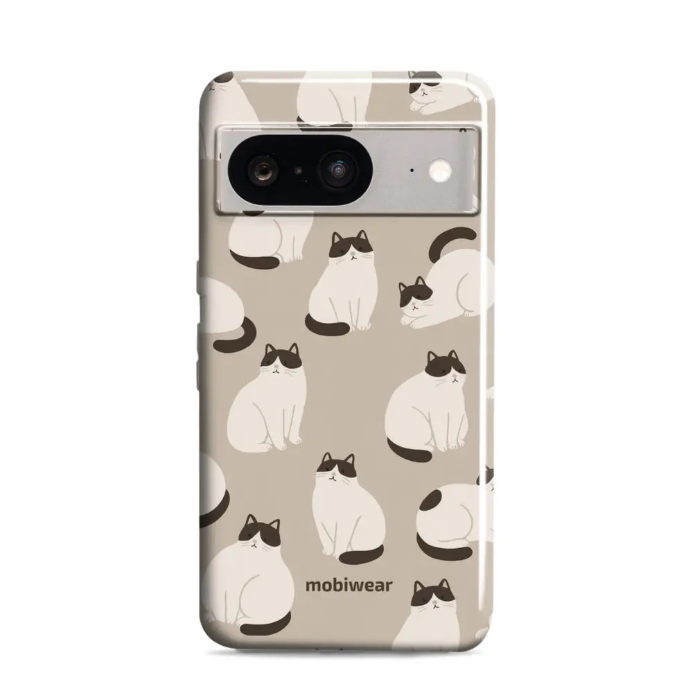 Etui ochronne do Google Pixel 8, Mobiwear Elite Pro, kawa miau