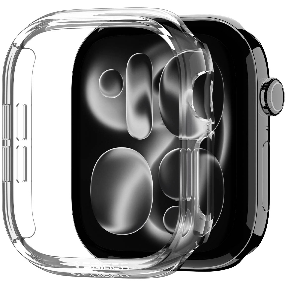 Etui Spigen Thin Fit do Apple Watch Series 12 42mm, przezroczyste