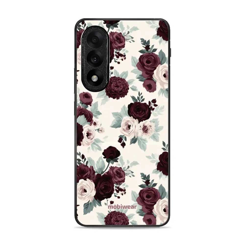 Etui ochronne do OnePlus Nord 5, Mobiwear Glossy Case, róże z szałwią na kremie