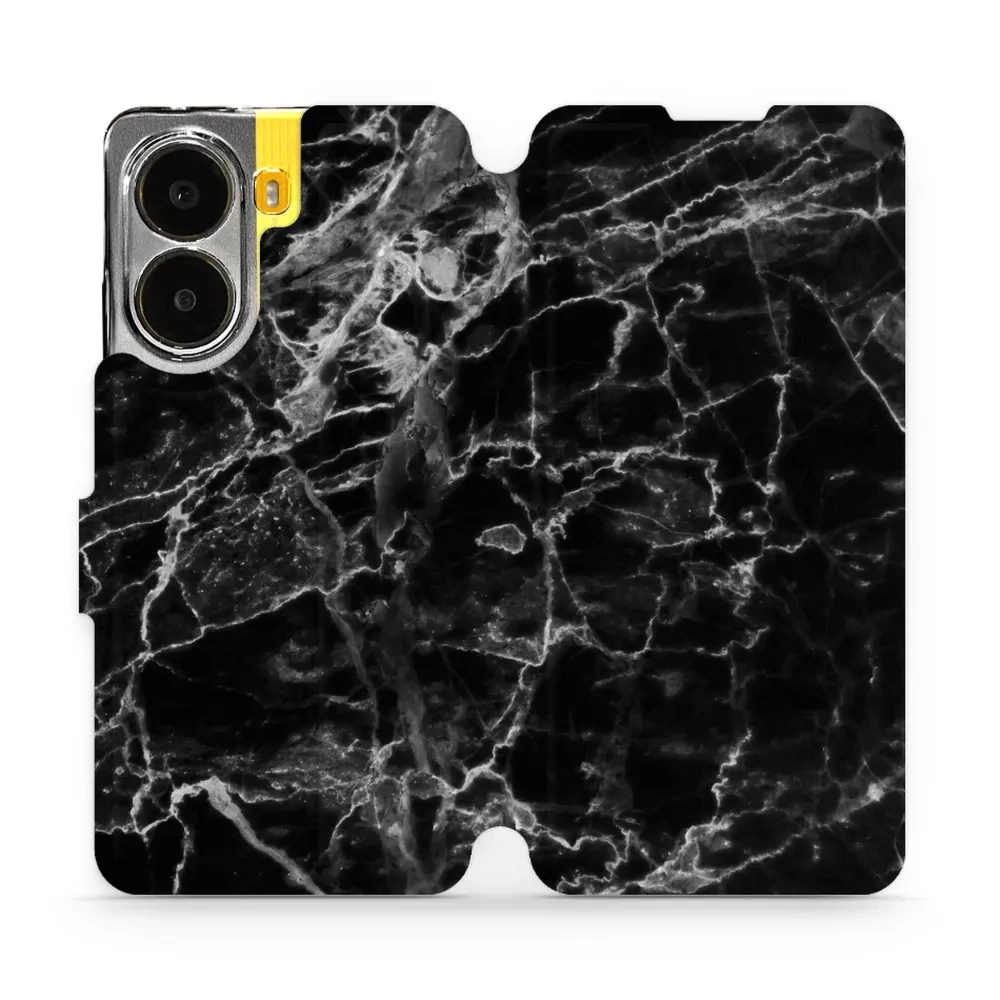 Etui z klapką do Xiaomi POCO X7 Pro, Mobiwear Book, czarny marmur
