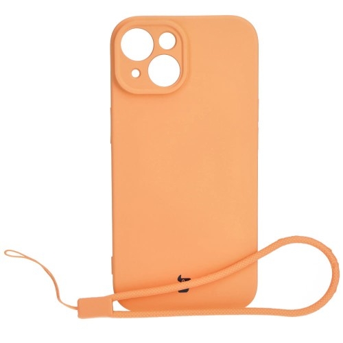 Image of Etui Bizon Case Silicone do iPhone 15, pomarańczowe