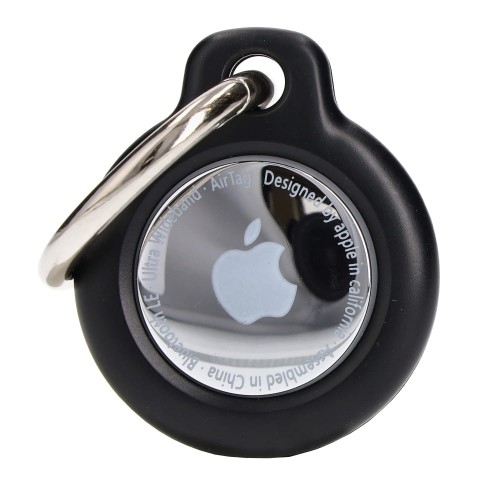 Image of Etui Bizon Case Locator Keychain do Apple AirTag, czarne