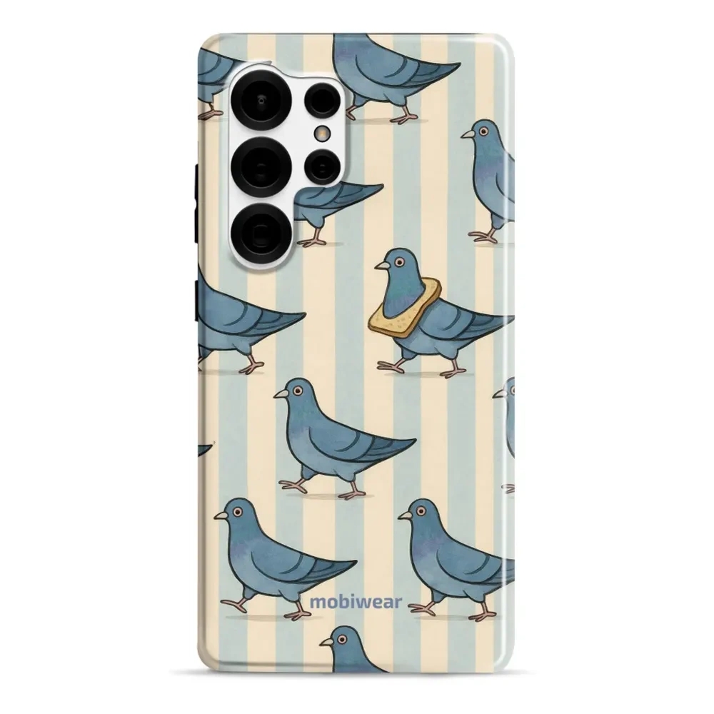 Etui ochronne do Galaxy S25 Ultra, Mobiwear Elite Pro, błękitne gołębie