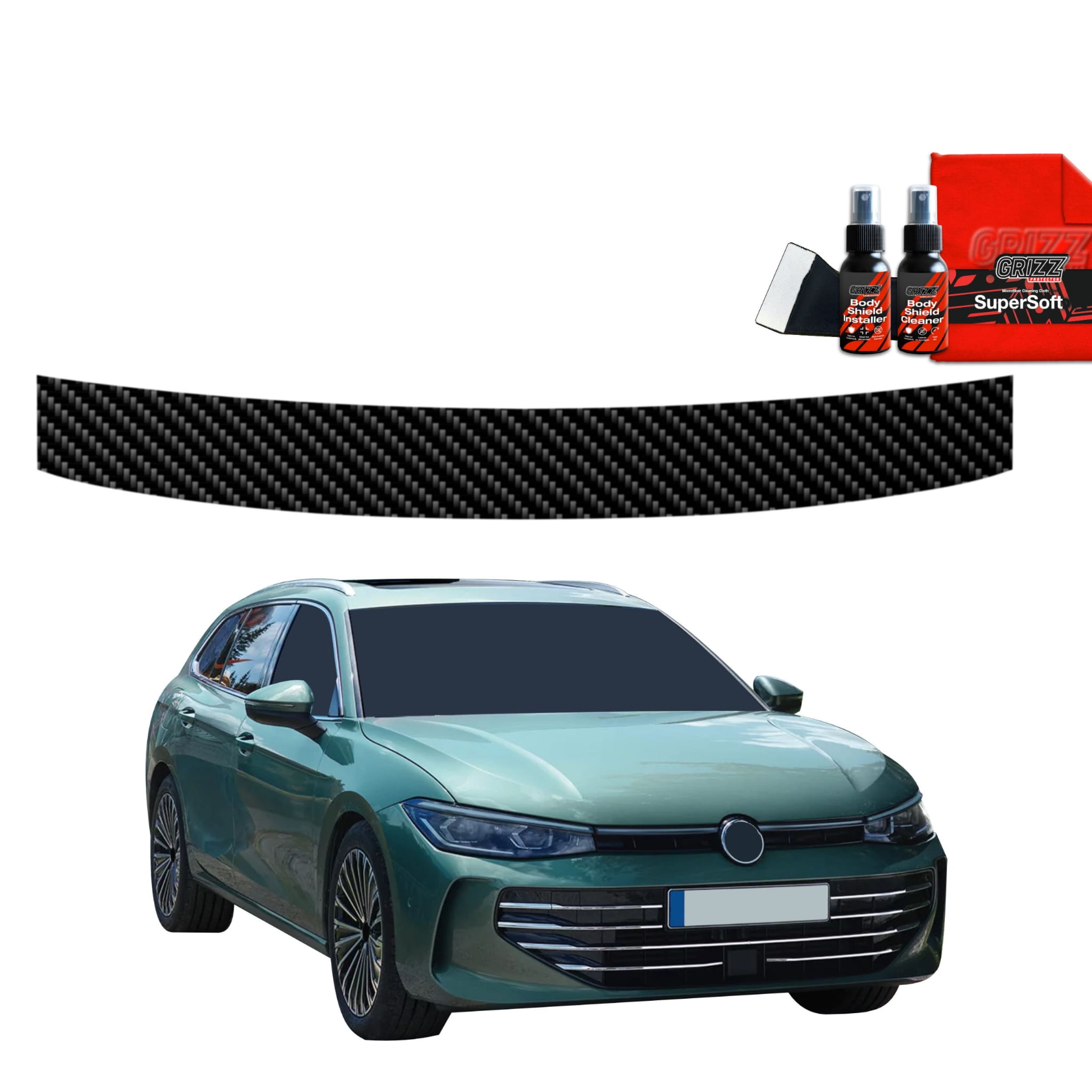 Folia karbonowa Grizz Protector na próg bagażnika do Volkswagen VW Passat B9 (2024-2026)