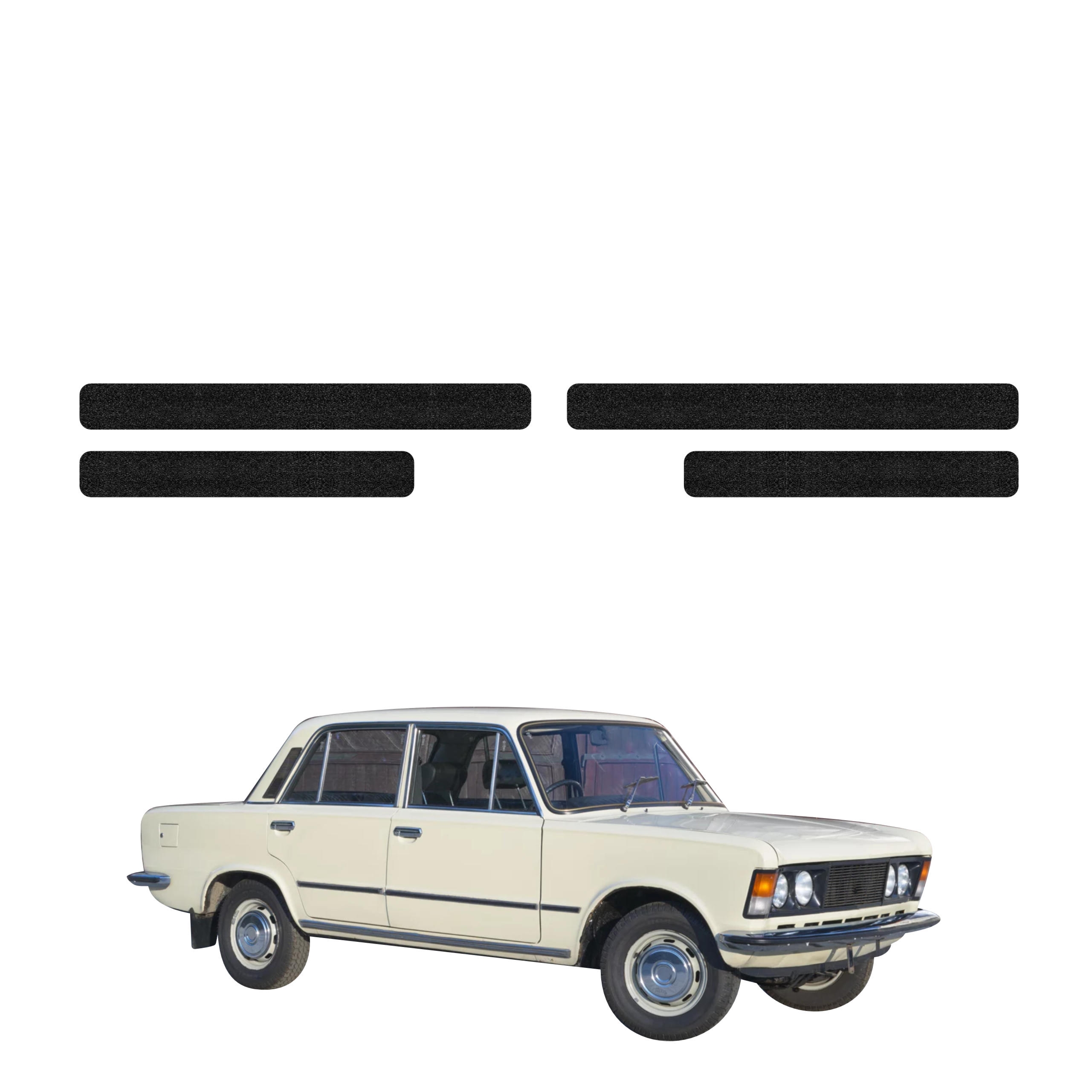 4w1 Czarna powłoka techniczna Grizz Protector na progi Fiat 125P (1967-1991)