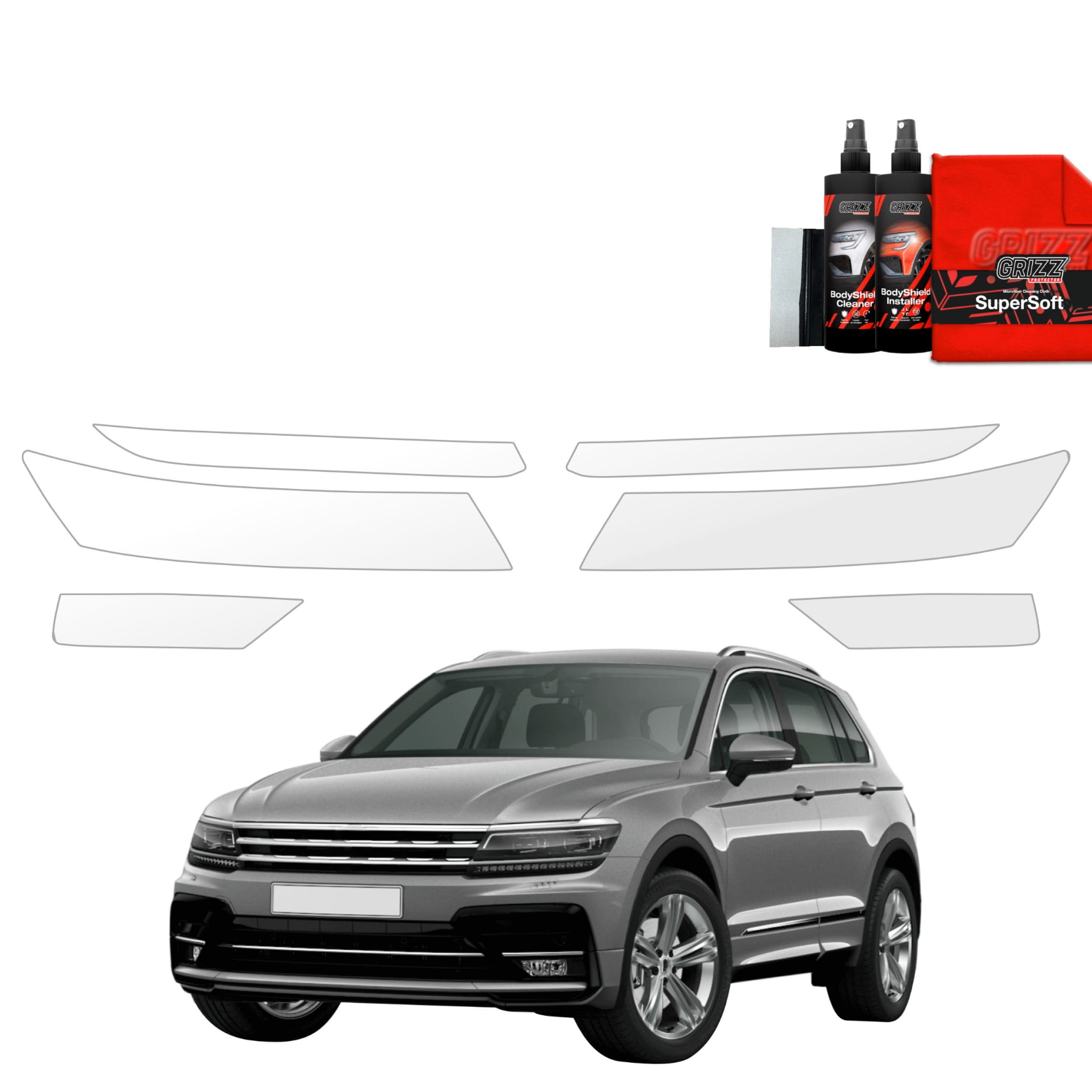 6w1 Folia ochronna na lampy Grizz Protector do Volkswagen Tiguan 2 (2016-2020)