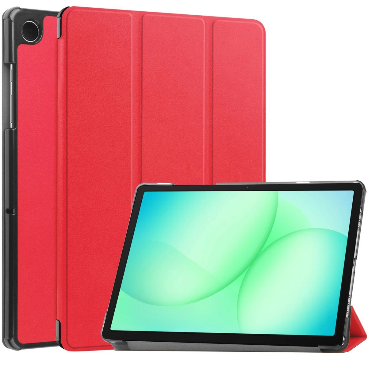 Etui z klapką Bizon Case Tab Croc do Galaxy Tab A11 Plus / A9 Plus, czerwone