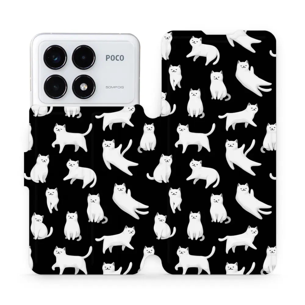Etui z klapką do Xiaomi Poco F6 Pro, Mobiwear Book, kotki luna