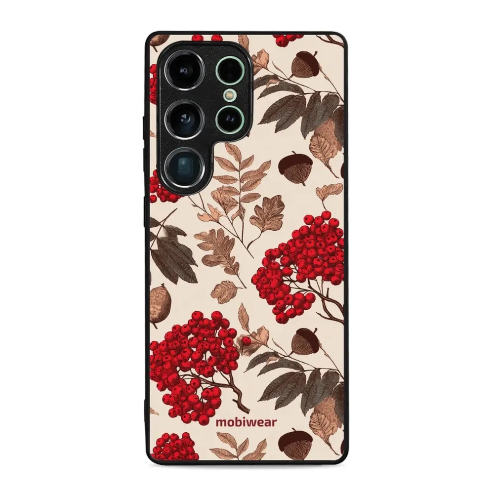 Etui ochronne do Galaxy S25 Ultra, Mobiwear Glossy Case, jarzębina na ecru