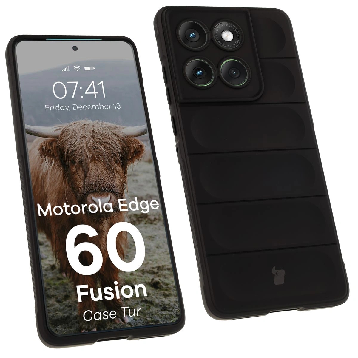 Image of Pancerne etui Bizon Case Tur do Motorola Edge 60 / 60 Fusion, czarne