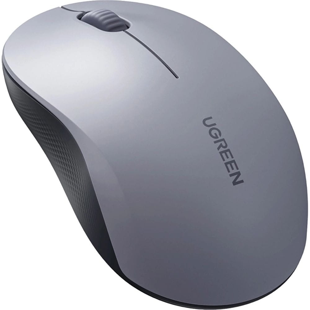Myszka bezprzewodowa Ugreen M331, Bluetooth 5.4, 2.4GHz USB-A, 4000 DPI, szara