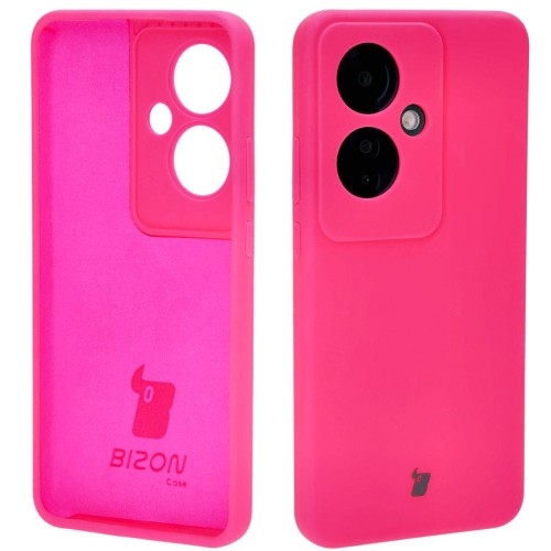 Image of Silikonowe etui Bizon Soft Case do Oppo Reno11 F 5G, neonowo-różowe