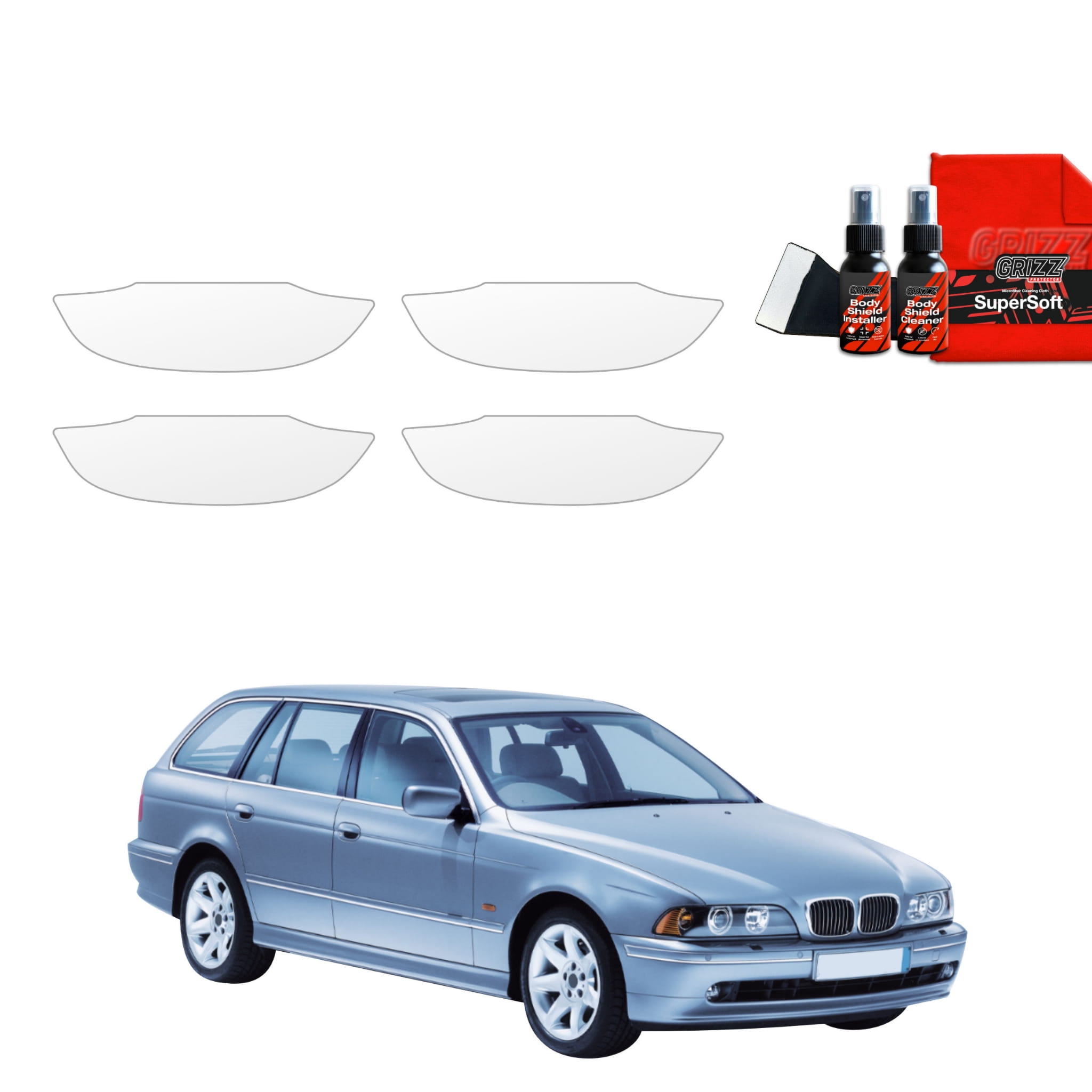 4w1 Folia ochronna pod klamki Grizz Protector do BMW 5 E39 Kombi (1995-2003)