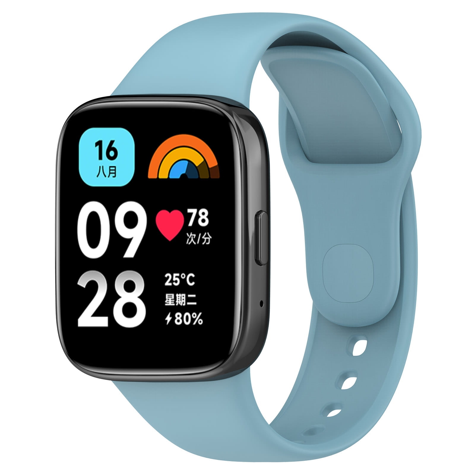 Image of Pasek Bizon Strap Watch Dots do Xiaomi Redmi Watch 3 Active, błękitny