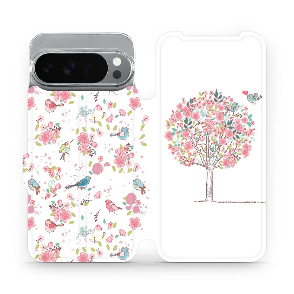 Etui z klapką do Pixel 10 Pro XL, Mobiwear Book, różowy gaj
