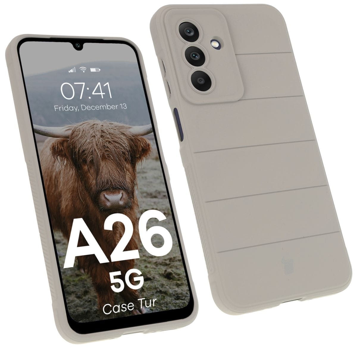 Pancerne etui Bizon Case Tur do Galaxy A17 5G, jasnoszare