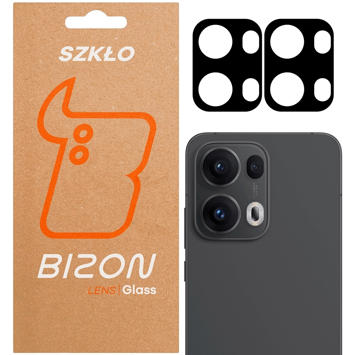 Szkło na aparat Bizon Glass Silk Lens do Oppo Reno13 Pro, 2 sztuki