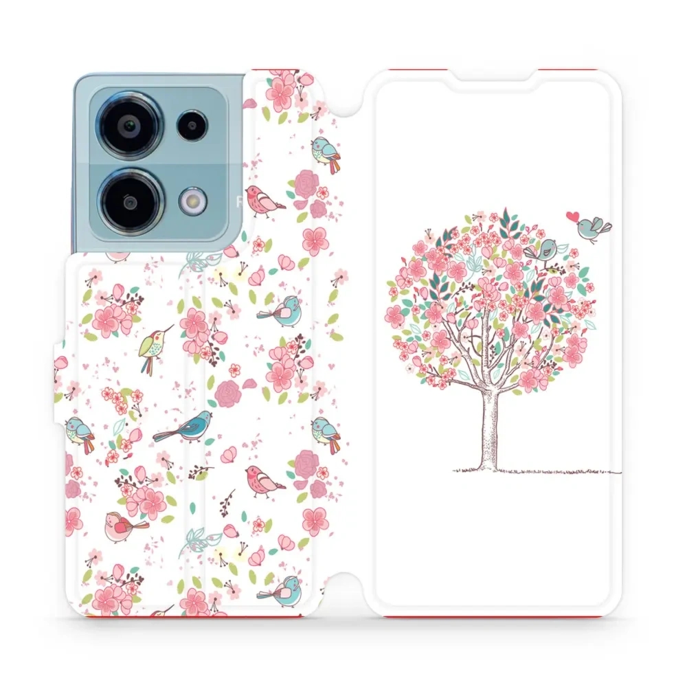 Etui z klapką do Xiaomi Redmi Note 13 Pro 4G, Mobiwear Book, różowy gaj