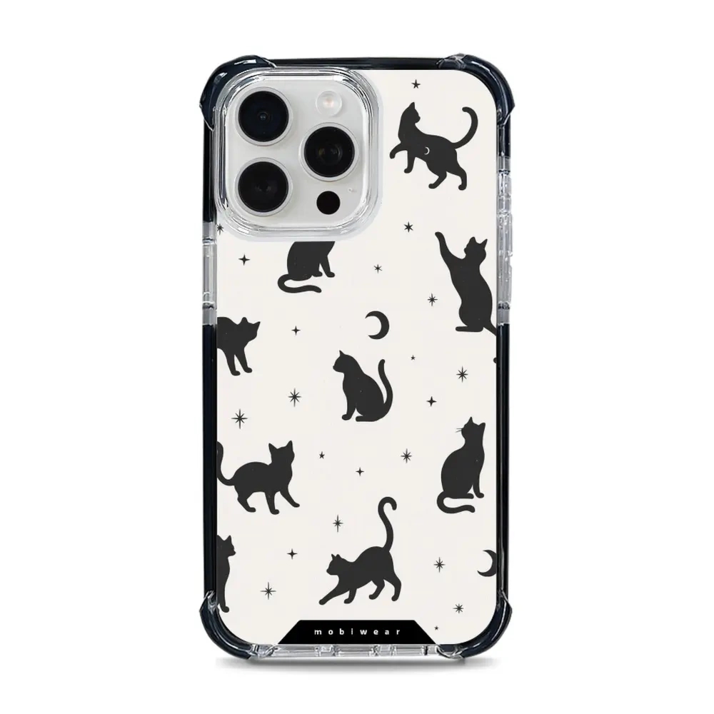 Etui ochronne do iPhone 15 Pro Max do MagSafe, Mobiwear Elite Bumper, kocia noc