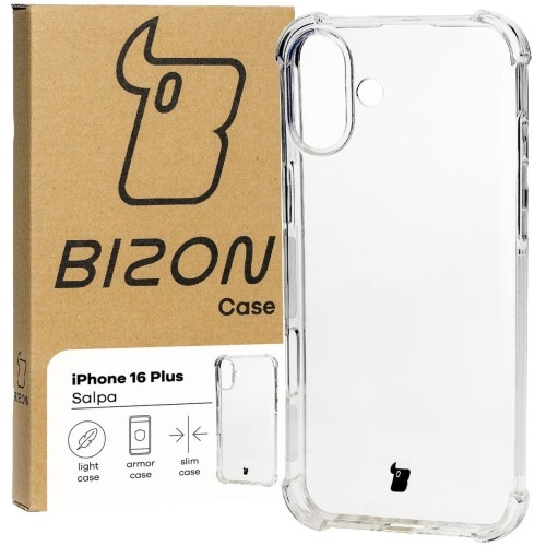 Image of Elastyczne etui Bizon Case Salpa do iPhone 16 Plus, przezroczyste