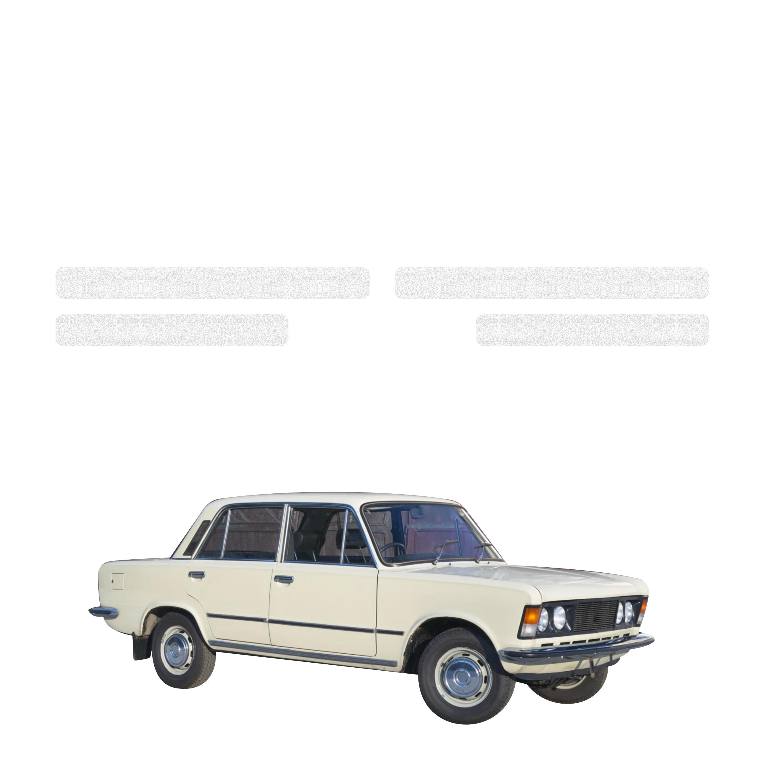 4w1 Biała powłoka techniczna Grizz Protector na progi Fiat 125P (1967-1991)
