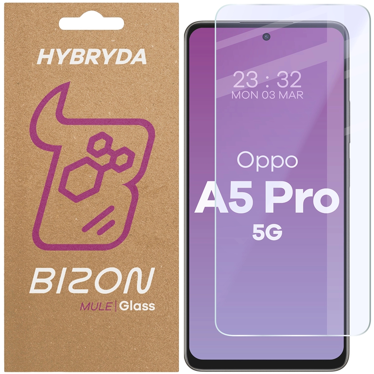 Elastyczne szkło hybrydowe Bizon Hybrid Mule do Oppo A5 Pro 5G