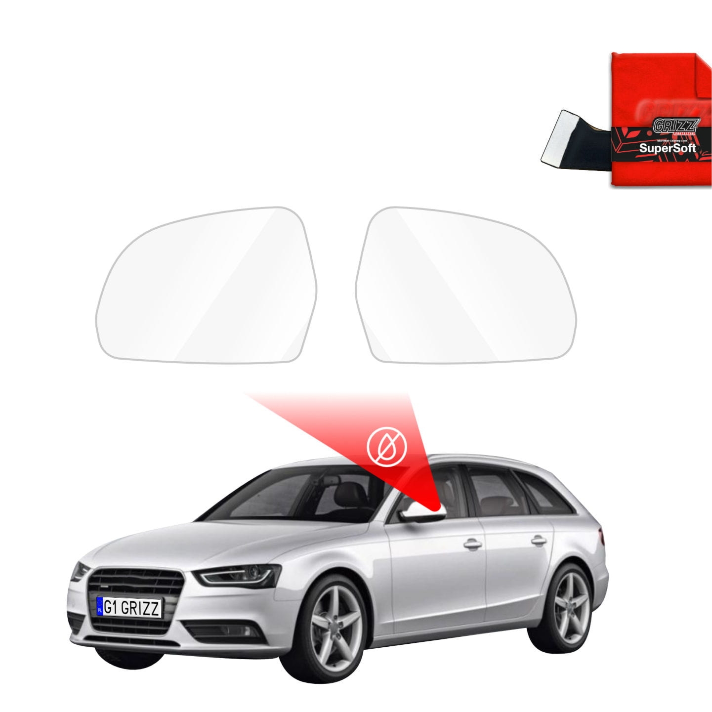 Folia przeciwdeszczowa Grizz Protector na lusterka do Audi A4 B8 Avant Facelifting (2011-2015)