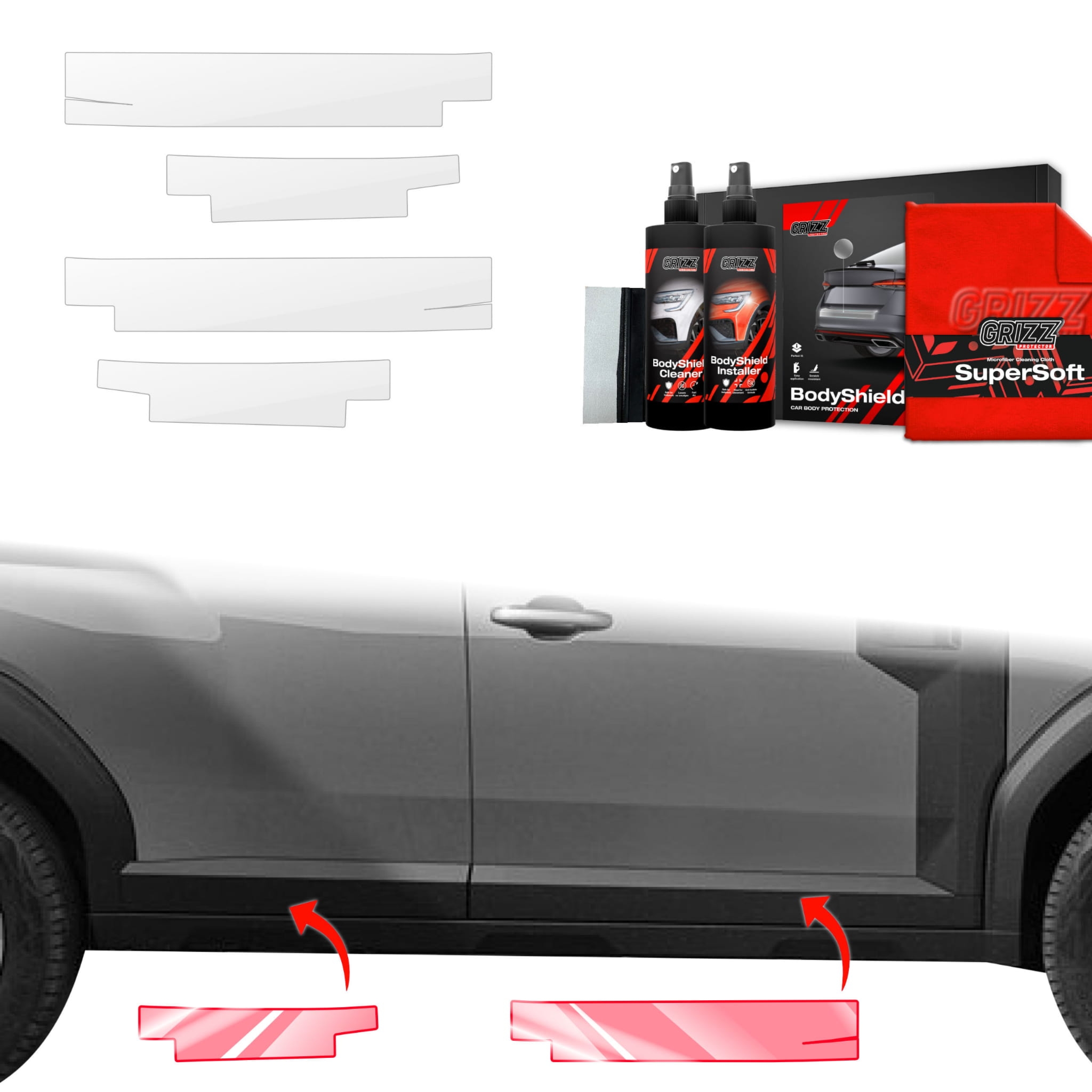 4w1 Folia ochronna Grizz Protector na progi do Dacia Duster (2024-2026)