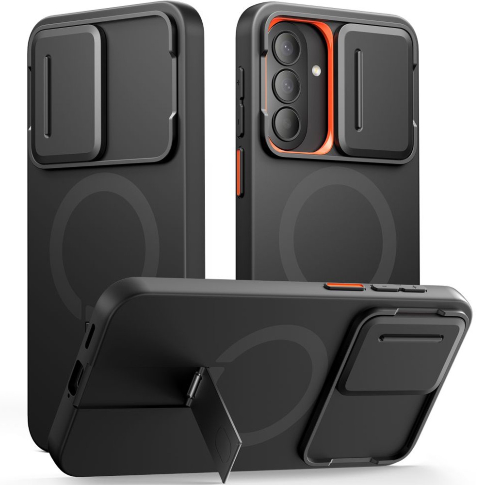 Etui z osłoną aparatu Tech-Protect Kevlar Aura do Galaxy A57 5G do MagSafe, czarne