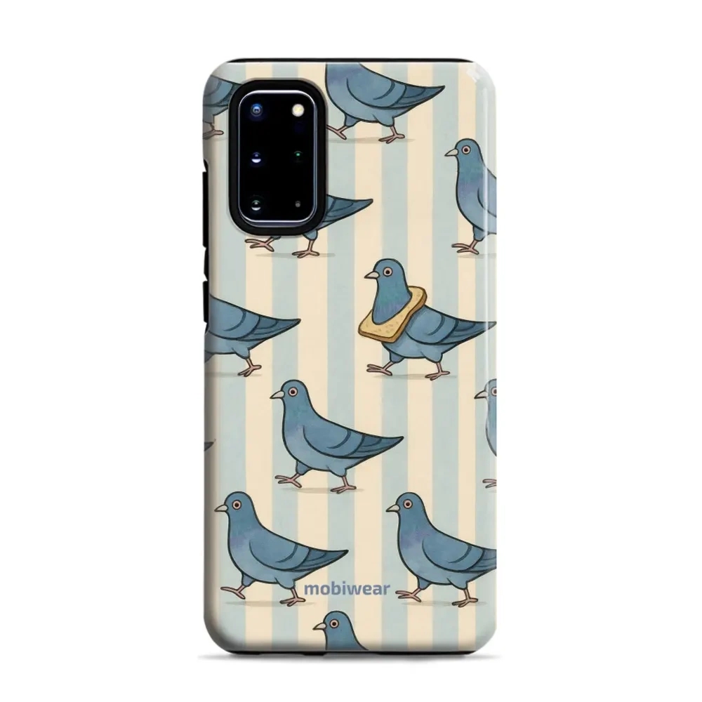 Etui ochronne do Galaxy S20 Plus, Mobiwear Elite Pro, błękitne gołębie