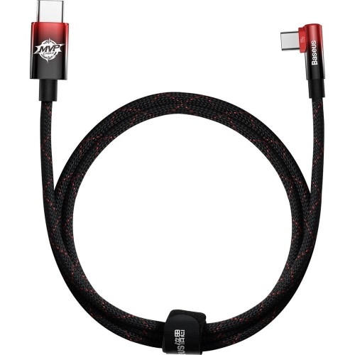 Image of Kabel do telefonu / laptopa / tabletu Baseus MVP 2 Elbow 100W USB-C do USB-C 1m, czarno-czerwony