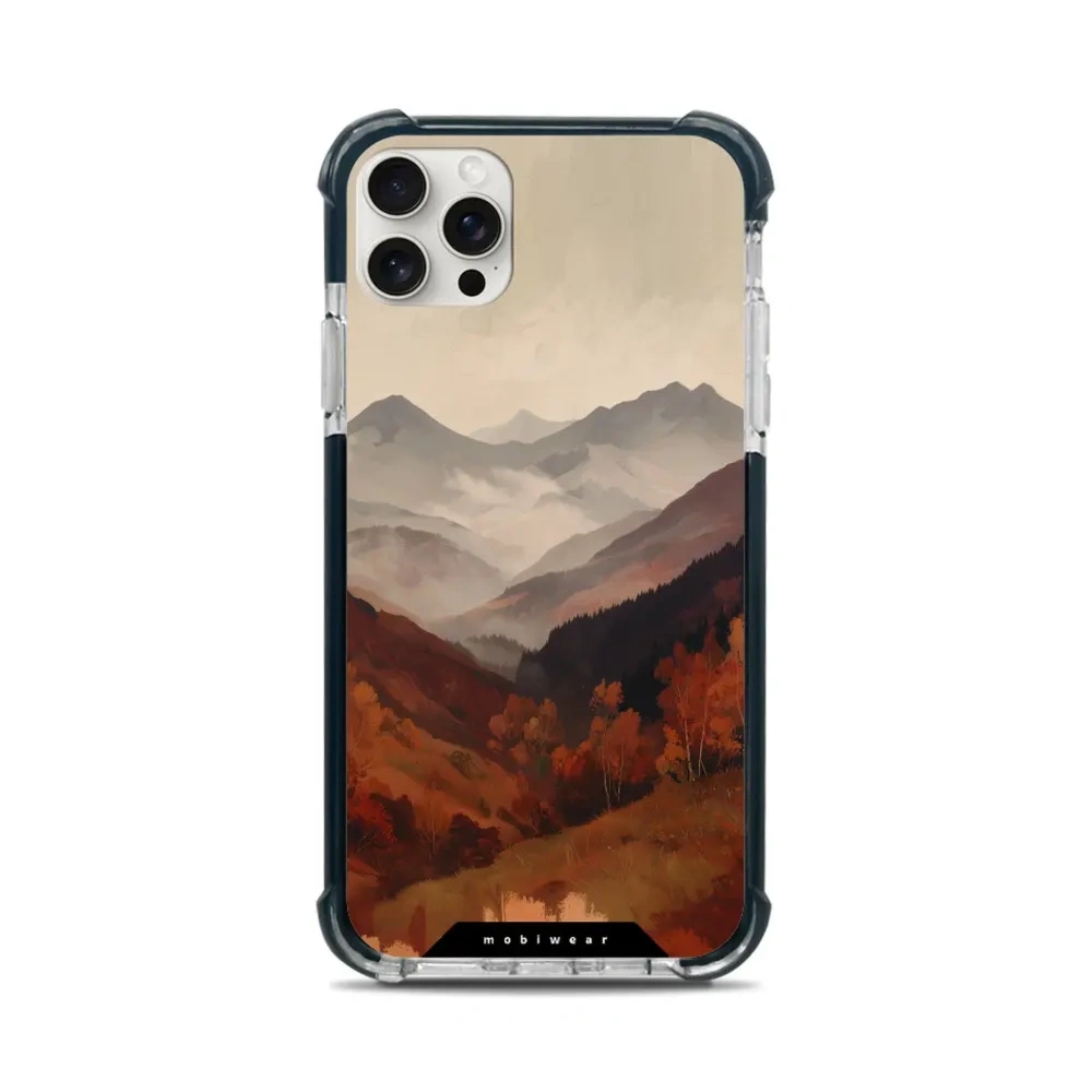 Etui ochronne do iPhone 11 Pro Max do MagSafe, Mobiwear Elite Bumper, mglista dolina w górach