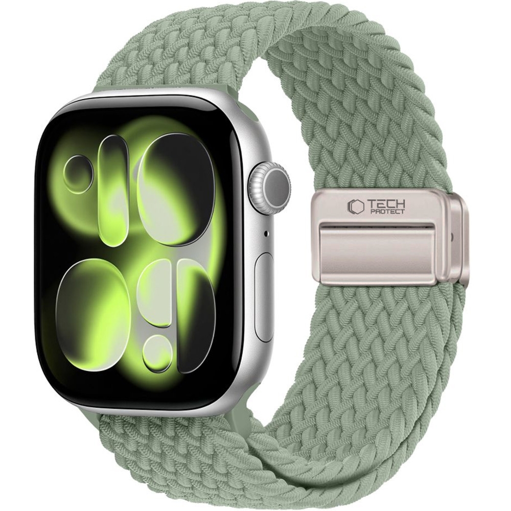 Pasek Tech-Protect Nylonmag do Apple Watch 49/46/45/44 mm, pistacjowy